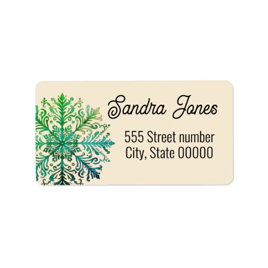 Gorgeous address labels snowflake ラベル (正面)