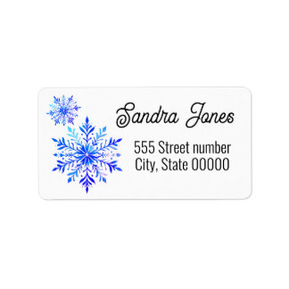 Gorgeous address labels snowflake ラベル