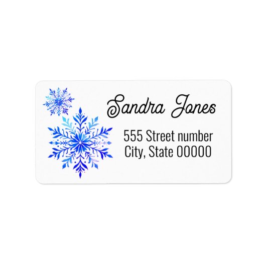 Gorgeous address labels snowflake ラベル (正面)