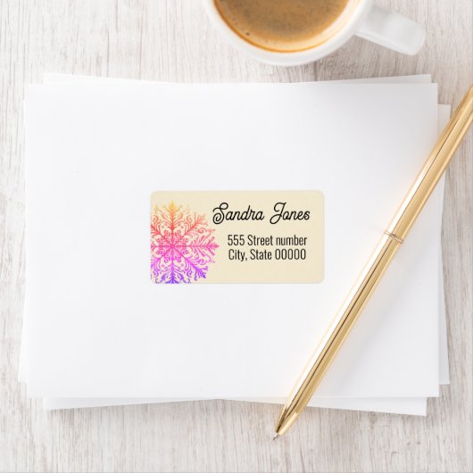 Gorgeous address labels snowflake ラベル (インサイチュ)