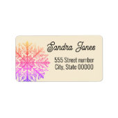 Gorgeous address labels snowflake ラベル (正面)