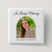Gorgeous Arch Photo on White Funeral Button 缶バッジ (正面)