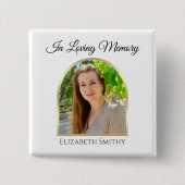 Gorgeous Arch Photo on White Funeral Pin Button 缶バッジ (正面)