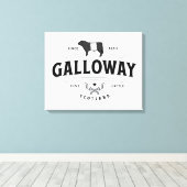 Gorgeous Belted Galloway Farm Sign Beltie Gift  キャンバスプリント (インサイチュ (ウッドフロア))