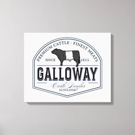 Gorgeous Belted Galloway Steer Cutout Beltie Gift  キャンバスプリント (正面)