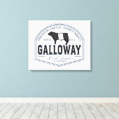 Gorgeous Belted Galloway Steer Cutout Beltie Gift  キャンバスプリント (インサイチュ (ウッドフロア))