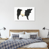 Gorgeous Belted Galloway Steer Cutout Beltie Gift  キャンバスプリント (インサイチュ (寝室))