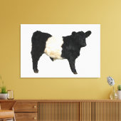 Gorgeous Belted Galloway Steer Cutout Beltie Gift  キャンバスプリント (インサイチュ (リビング))