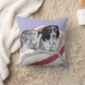 Gorgeous Black and White Springer Spaniel クッション (ブランケット)