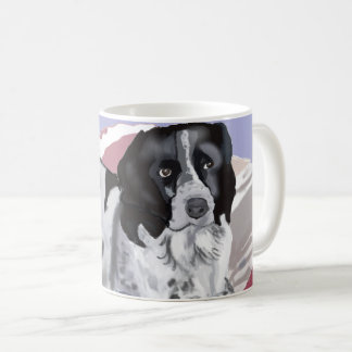 Gorgeous Black and White Springer Spaniel コーヒーマグカップ