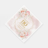 Gorgeous blush pink floral 90th birthday party   スタンダードランチョンナプキン (角)