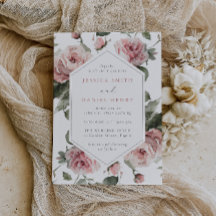 Gorgeous Blush Pink Watercolor Floral Wedding