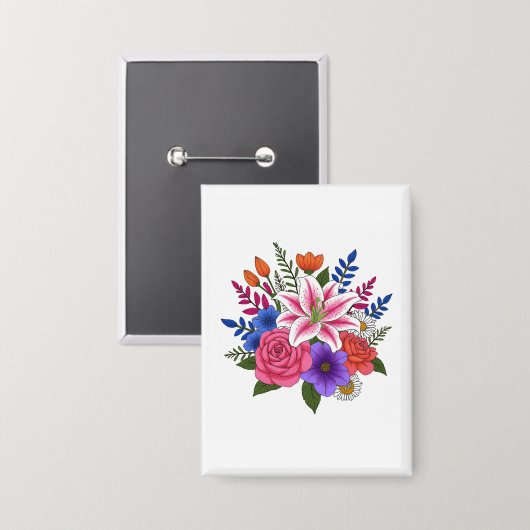 Gorgeous Bouquet 缶バッジ (正面/裏面)