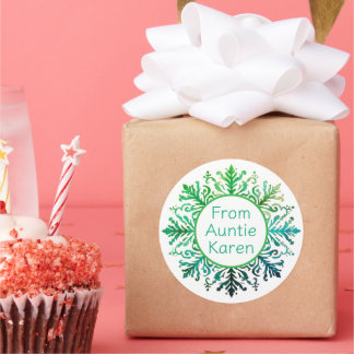 Gorgeous Christmas stickers personalized ラウンドシール