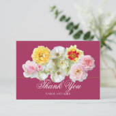 Gorgeous Colorful Roses Bridal Shower Thank You サンキューカード (スタンド正面)