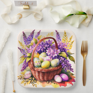 Gorgeous Easter paper plates ペーパープレート