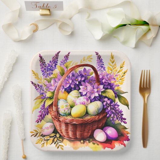 Gorgeous Easter paper plates ペーパープレート (ウェディング)