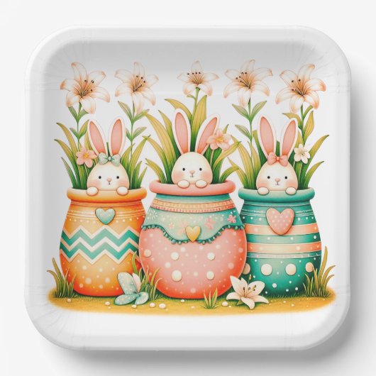Gorgeous Easter paper plates ペーパープレート (正面)