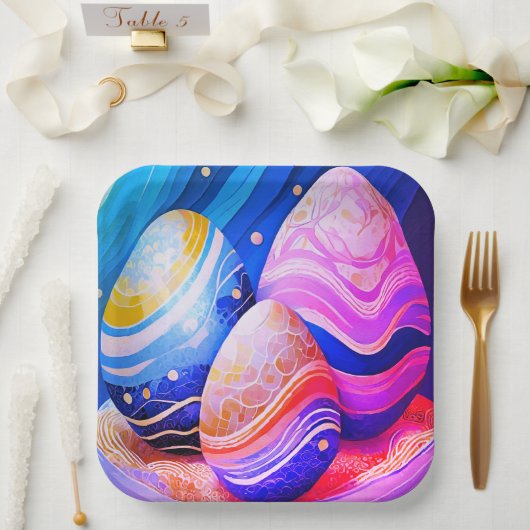 Gorgeous Easter paper plates ペーパープレート (ウェディング)