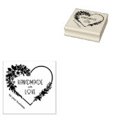 Gorgeous Floral Heart-Shape Handmade with Love ラバースタンプ (押印)