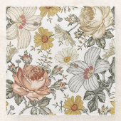 Gorgeous flowers ガラスコースター (正面)