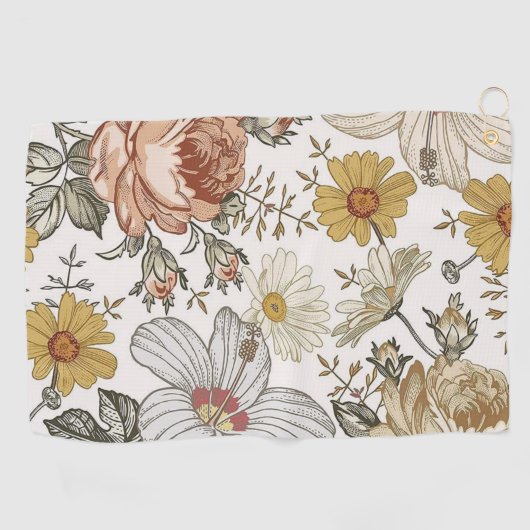 Gorgeous flowers ゴルフタオル (横)
