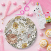 Gorgeous flowers ペーパープレート (パーティー)