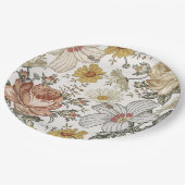 Gorgeous flowers ペーパープレート (アングル)