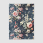 Gorgeous Flowers on a Dark Blue Background 薄葉紙 (正面)