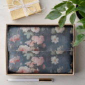 Gorgeous Flowers on a Dark Blue Background 薄葉紙 (ギフト)