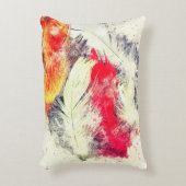 Gorgeous Funky Vibrant Feather Design アクセントクッション (正面(垂直))