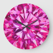 Gorgeous Gem Pink with tics ラージ壁時計 (正面)