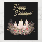 Gorgeous holiday wine bottle ワインラベル (シングルラベル)