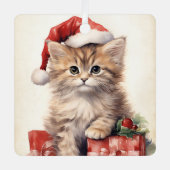 Gorgeous Kitten  Christmas  メタルオーナメント (正面)