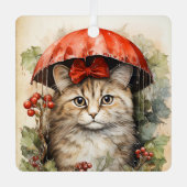 Gorgeous Kitten  Christmas  メタルオーナメント (正面)