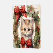 Gorgeous Kitten  Christmas  メタルオーナメント (正面左)