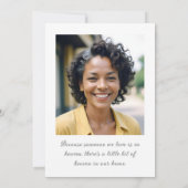 Gorgeous Lush Floral Oval Effect Photo Funeral 招待状 (裏面)