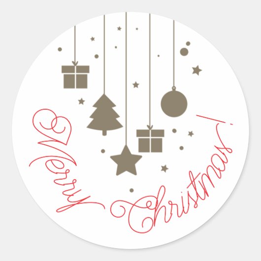 Gorgeous merry Christmas stickers ラウンドシール (正面)