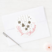 Gorgeous merry Christmas stickers ラウンドシール (封筒)