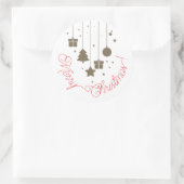 Gorgeous merry Christmas stickers ラウンドシール (バッグ)