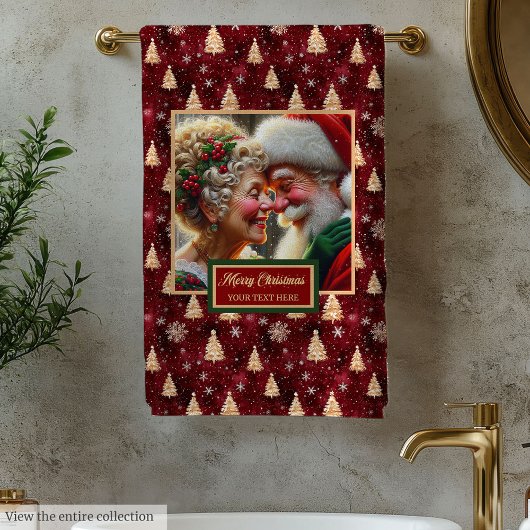 Gorgeous Mr. and Mrs. Claus Christmas Bath Towel バスタオルセット