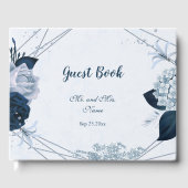 gorgeous navy & dusty blue flowers botanical   ゲストブック (正面)