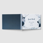 gorgeous navy & dusty blue flowers botanical   ゲストブック (全面)