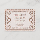 Gorgeous Neutral Papel Picado Catering Stylist 名刺 (裏面)