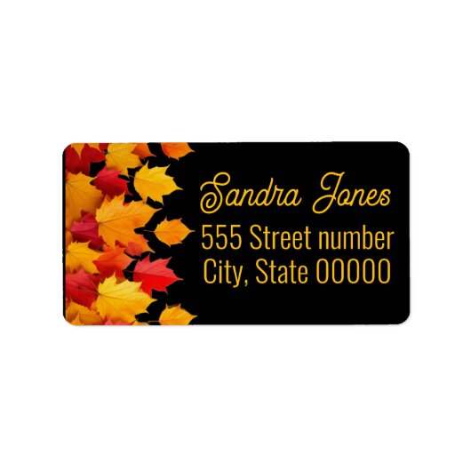 gorgeous one of a kind address labels Halloween ラベル (正面)