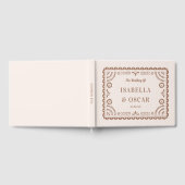 Gorgeous Ornate Papel Picado Chic Neutral Wedding  ゲストブック (全面)