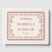 Gorgeous Ornate Papel Picado Chic Neutral Wedding  ゲストブック (正面)