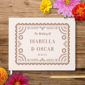 Gorgeous Ornate Papel Picado Chic Neutral Wedding  ゲストブック