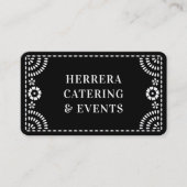 Gorgeous Ornate Papel Picado Frame Black White  名刺 (正面)