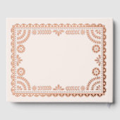 Gorgeous Ornate Papel Picado Rose Gold Wedding  ゲストブック (裏面)